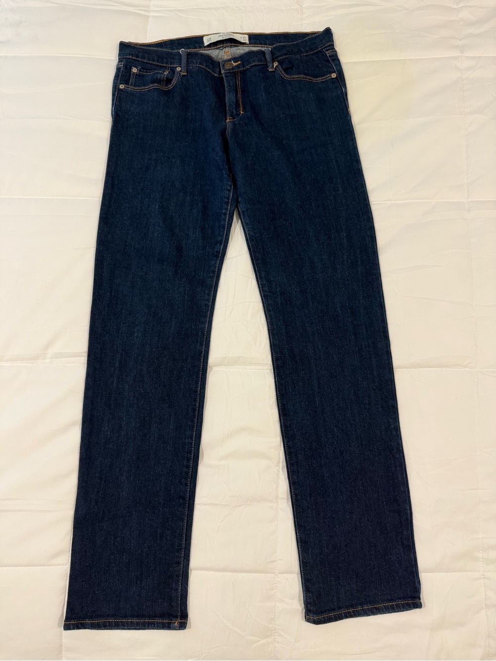 Abercrombie & Fitch Erin Stretch Women's Dark Blue Straight-Leg Jeans Size 12R